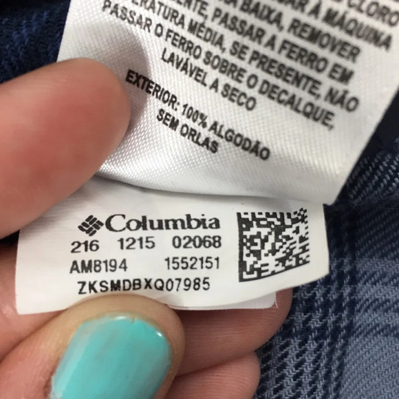 Columbia Omni Wick Button Up‎ Shirt Blue Plaid - Picture 13 of 13